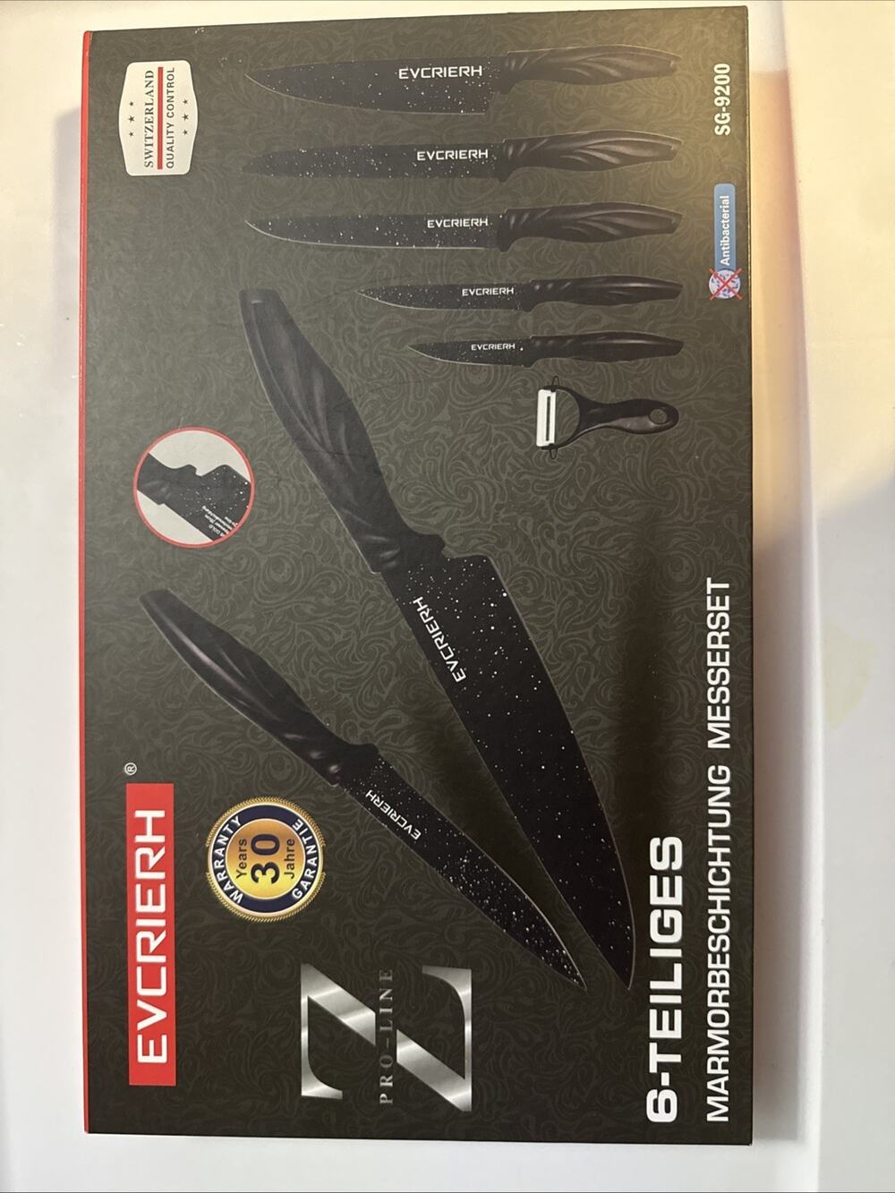 Swiss Gold Switzerland Ceramic Kitchen Knife Set Z Pro Line SG-9200 S8